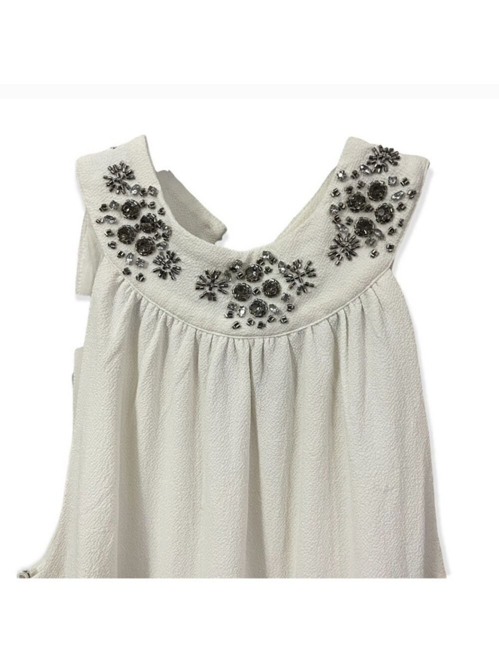 VERA MODA Snow White Taylor Halterneck Beaded Mini Dress M - Picture 3 of 7